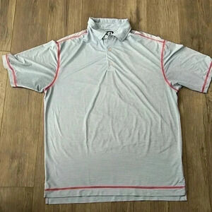 [XL]Foot Joy Blue Spaghetti  Stripes Blue S/S Polo Shirt